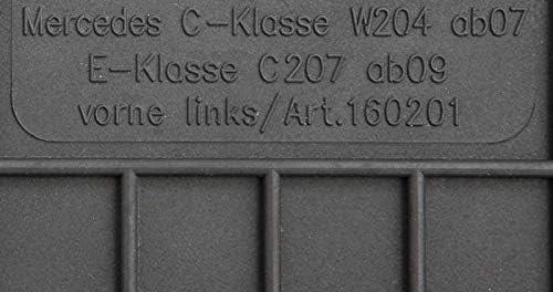 Fussmatten Vorne, Hinten + Tunnel Matte 5er Set für Mercedes Benz C-Klasse W204 2007-2015 Gummi Gumm