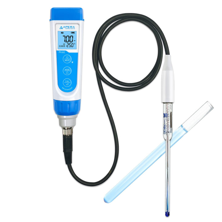 Apera Instruments PH60-MS Messgerät-Set mit LabSen 246-5 ATC Semi-Micro pH-Elektrode für pH-Messunge