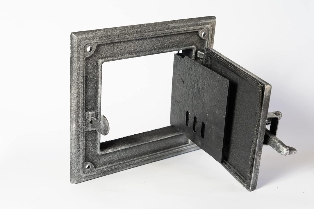 SEZAM Polish Foundry Gusseisen Schornsteinreinigung Aussentür, Alte Silberne Farbe 32.50x7x30cm, Sil