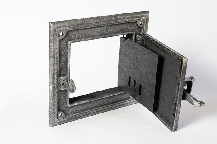 SEZAM Polish Foundry Gusseisen Schornsteinreinigung Aussentür, Alte Silberne Farbe 32.50x7x30cm, Sil