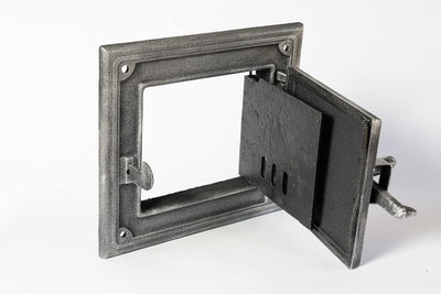 SEZAM Polish Foundry Gusseisen Schornsteinreinigung Aussentür, Alte Silberne Farbe 32.50x7x30cm, Sil