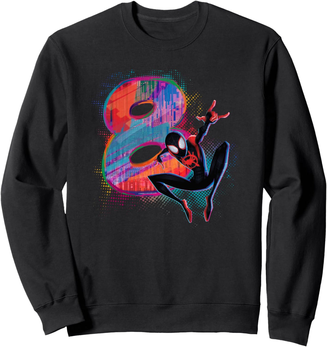 Marvel Spider-Man Miles Morales 8th Birthday Graphic Sweatshirt