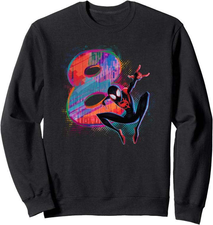 Marvel Spider-Man Miles Morales 8th Birthday Graphic Sweatshirt