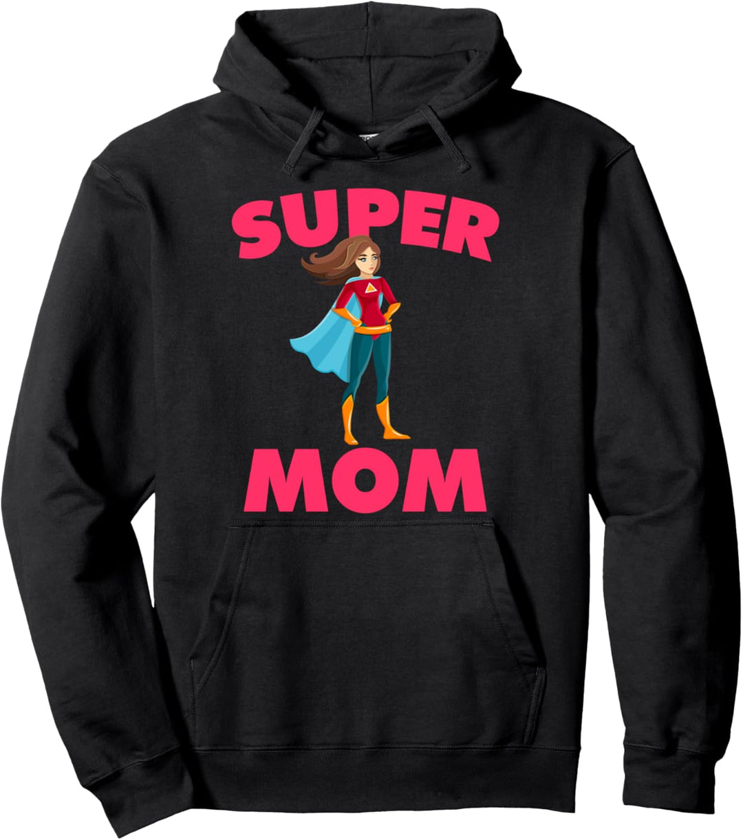 Super Mom Geschenkidee Mutter Super Hero Mom Cape Super Mother Pullover Hoodie