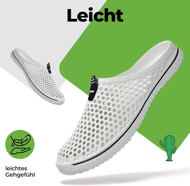 SAGUARO Clogs Pantoletten Herren Damen Sommer Atmungsaktiv Hausschuhe Gartenschuh Beach Slipper Gr.3