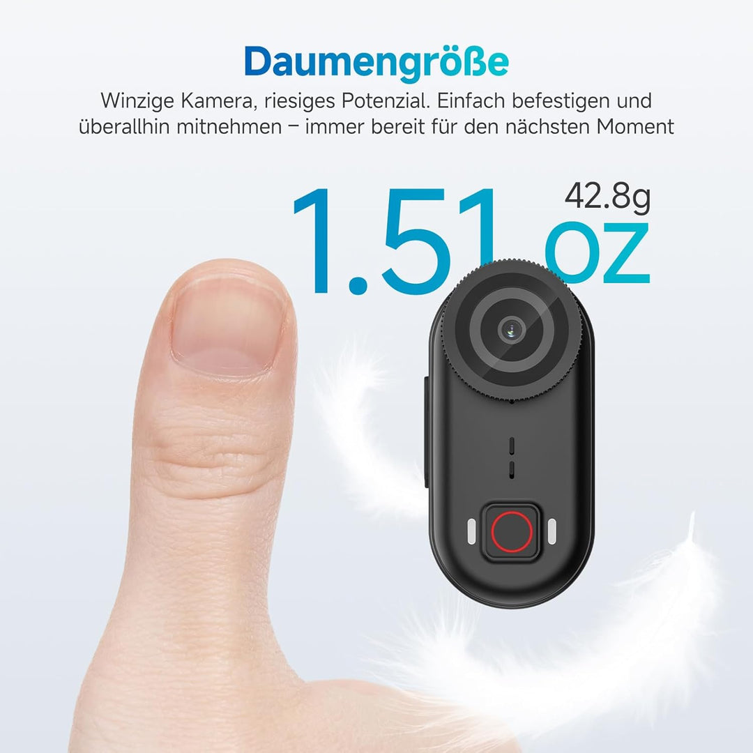 SVBONY SVGo M3 Mini Action Cam 4K, NEU Verbessert mit Ladestation, Anti-Shake Bodycam, 300 Minuten A