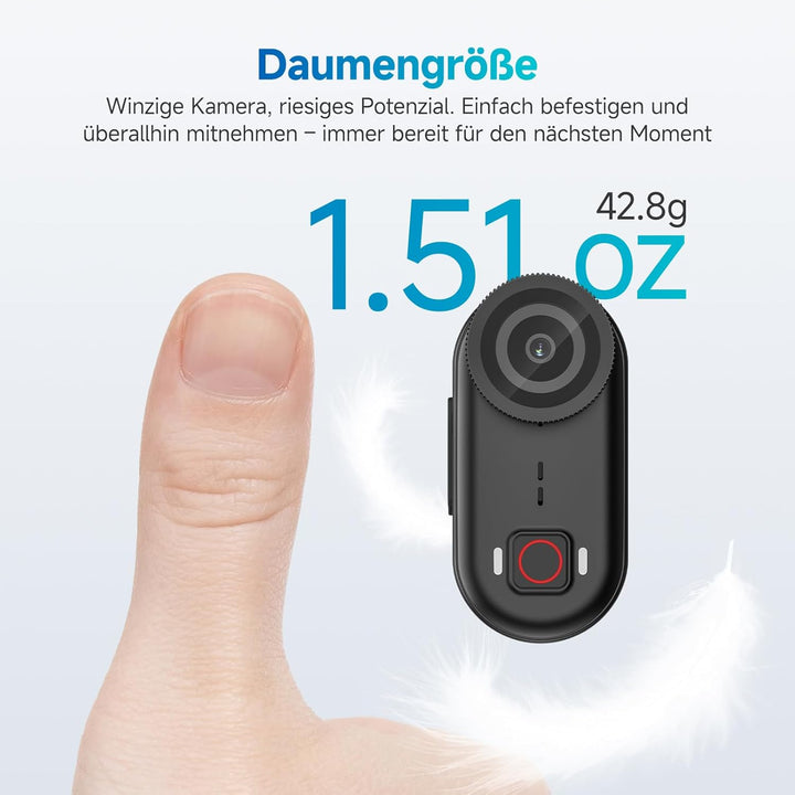 SVBONY SVGo M3 Mini Action Cam 4K, NEU Verbessert mit Ladestation, Anti-Shake Bodycam, 300 Minuten A