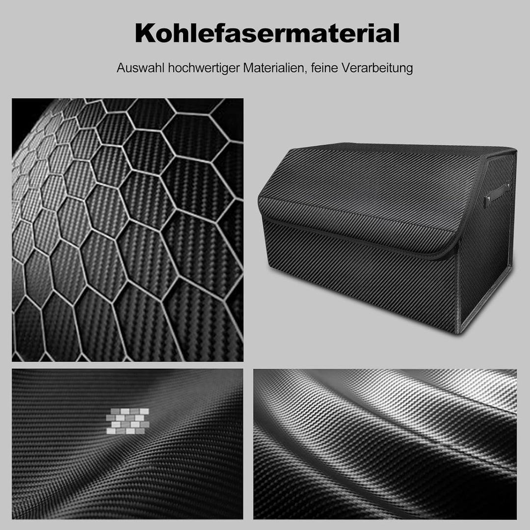Ergocar Kofferraum Organizer, Zusammenklappbarer Aufbewahrungsbox für Auto Zubehör mit Fächern, Auto