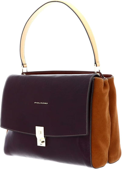 Piquadro Dafne Shoulder Bag Melanzana/Cuoio