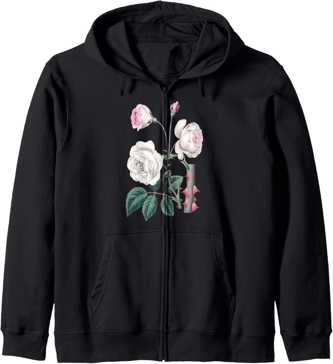 Pink rose Vintage Botanical Beautiful Floral Flower Kapuzenjacke