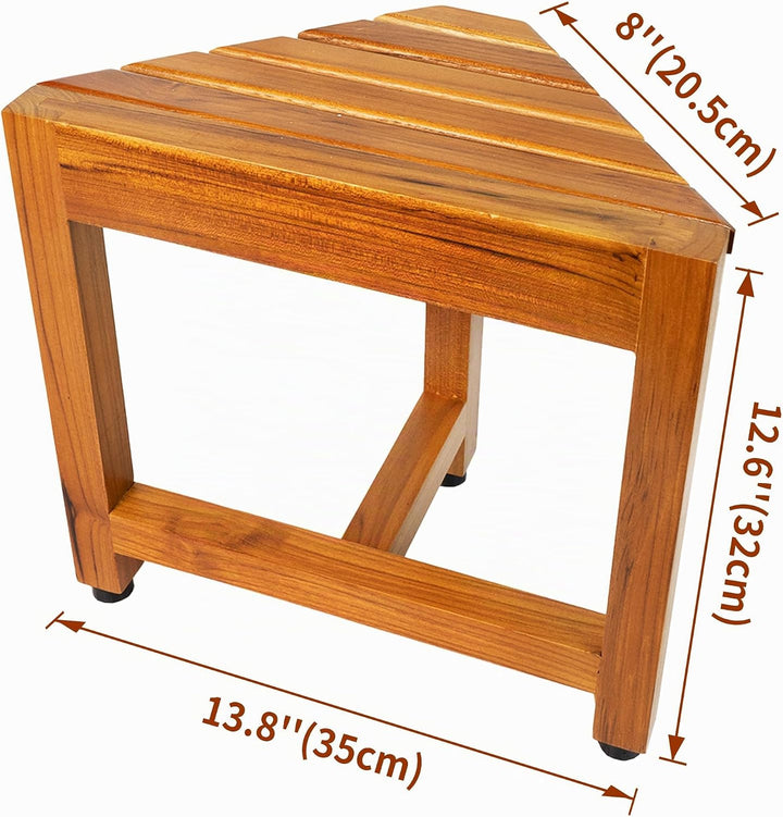 Duschhocker aus Teakholz, moderne Holz-Duschhocker fürs Badezimmer, ideal zum Rasieren der Beine Sma