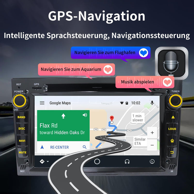 Autoradio Bluetooth Carplay[Android 13.0 4GB+64GB 2.0Ghz] 2 DIN für Opel, 7 Zoll Autoradio mit Bilds