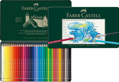 Faber-Castell 117536 - Aquarellstifte Albrecht Dürer, 36er Metalletui 36 Stück (1er Pack) Metalletui