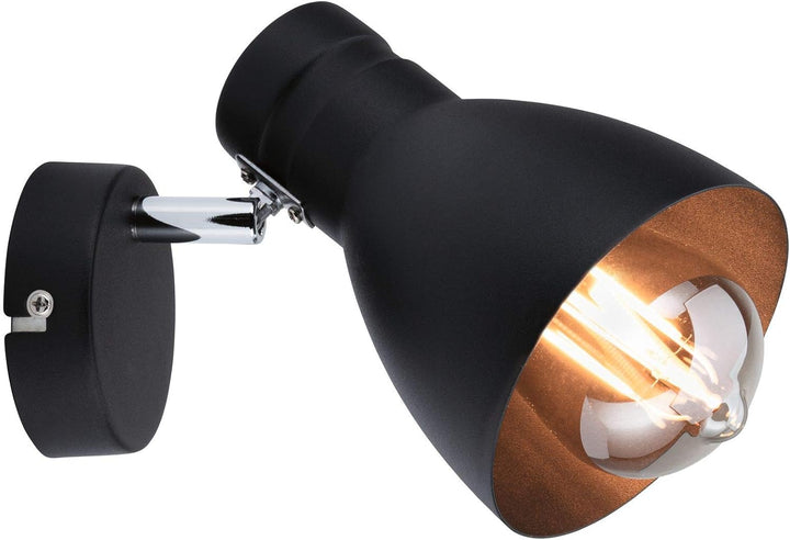 Paulmann 66759 Spotlight Davy 1-flammig max. 20 Watt Deckenleuchte Schwarz Spot Metall E27 Deckenstr