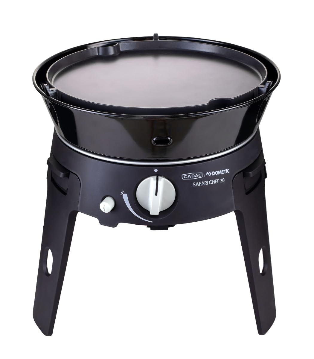 CADAC - Safari Chef 30 LP Deluxe - Tragbare Grills - GreenGrill-Keramikbeschichtung – inkl. Tragetas