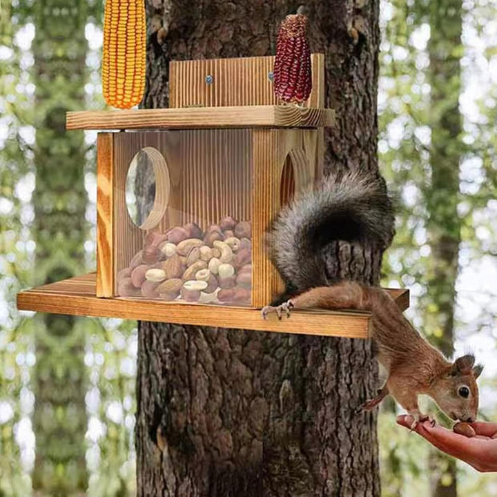 Eichhörnchen Futterhaus, Futterstation Aus Verschraubtem Massiv | Holz, Futterstation Eichhörnchen K