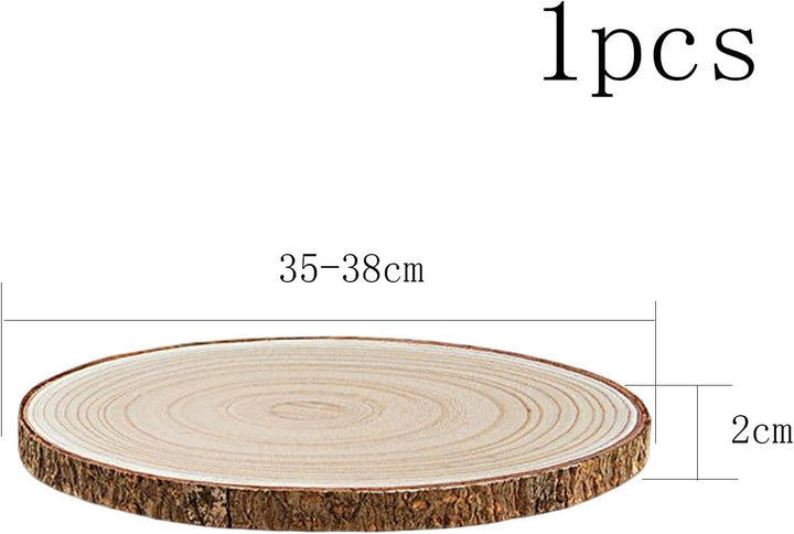 35-38cm Grosse Baumscheibe holzscheiben mit Rinde 2cm Untersetzer Holz Log Rustikale Kerzenständer f