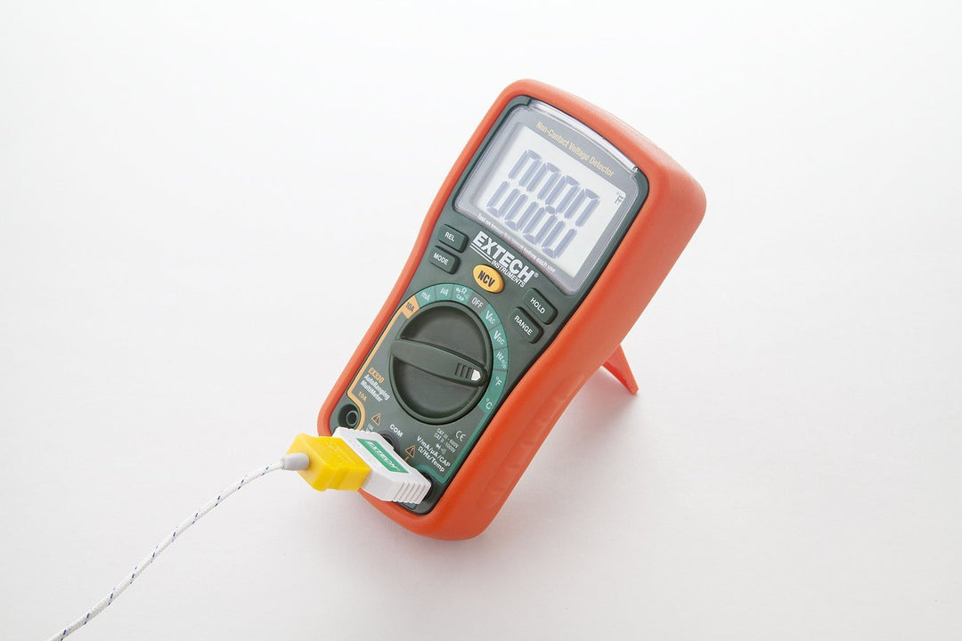 EXTECH EX330 Mini-Multimeter mit 12 Funktionen inklusive berührungslosem Spannungsprüfer