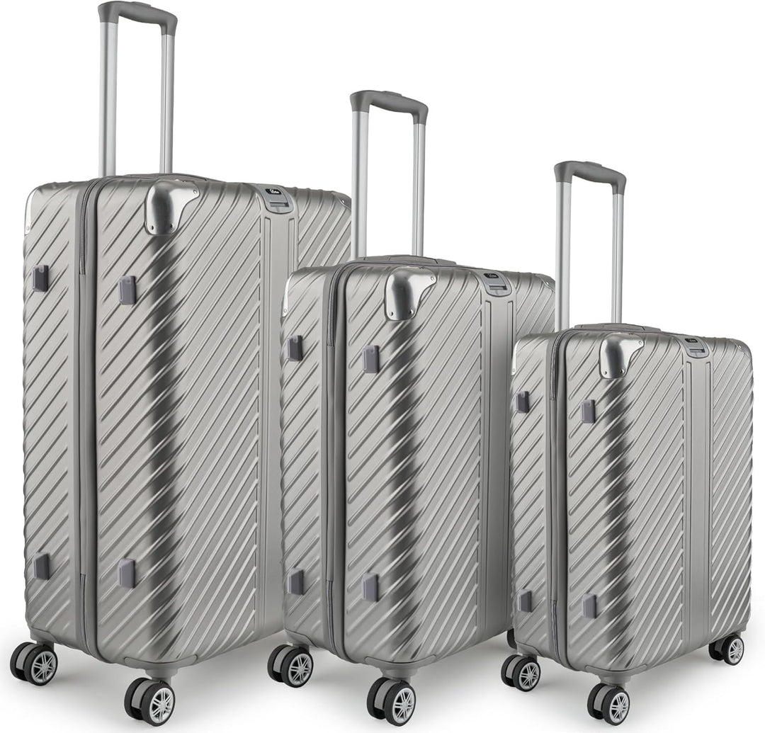 3-Set Gesamtvolumen 240L, Reisekoffer mit Rollen - Extrem Stabiler Trolley Koffer mit Laptoptaschen-