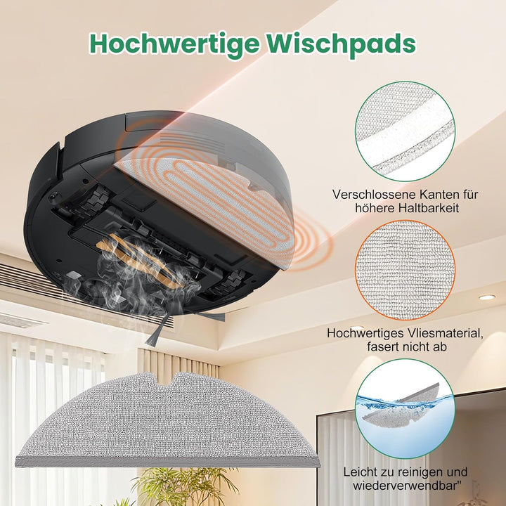 21 Stück Zubehör für Dreame D20 Pro Plus Saugroboter, 1 Paar Hauptbürste, 6 Staubbeutel, 4 Filter, 4