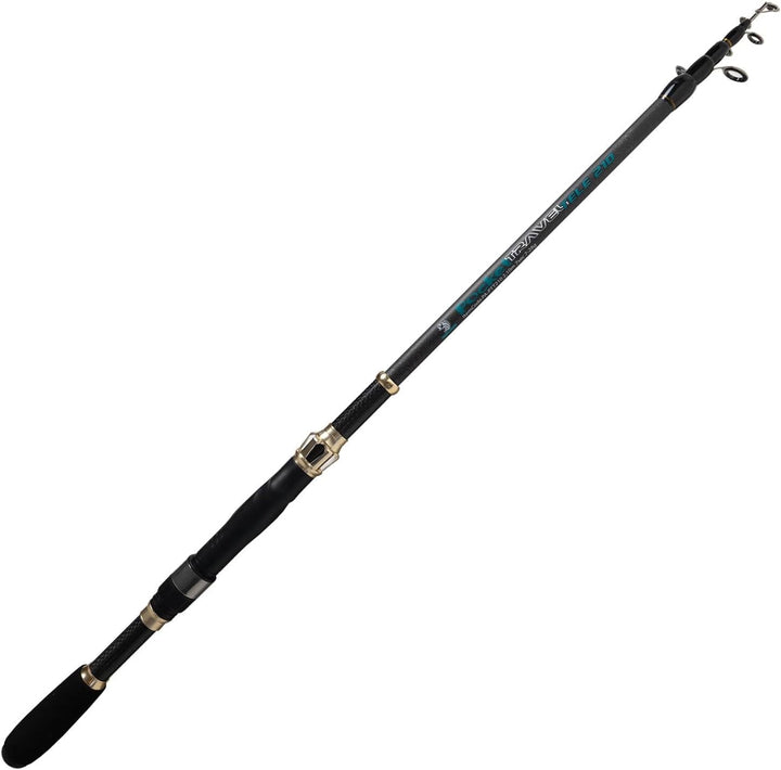 Teleskoprute Reiserute 2,10m 7-28g – Spinnrute Angelrute Carbon 136g, 44 cm Packmass - für Barsch Fo