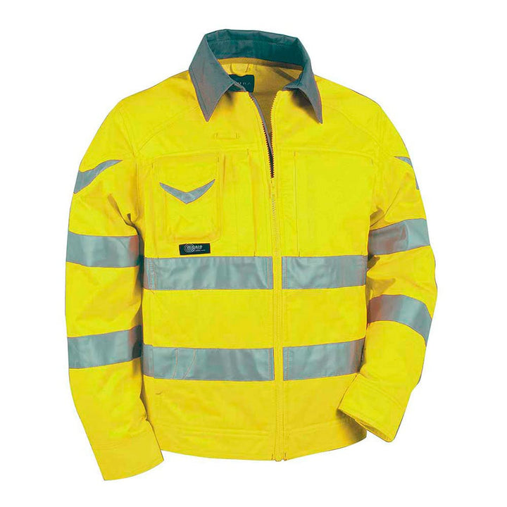 Cofra V018-0-00.Z50 Arbeitsjacke warning, Grösse 50, gelb/anthrazit