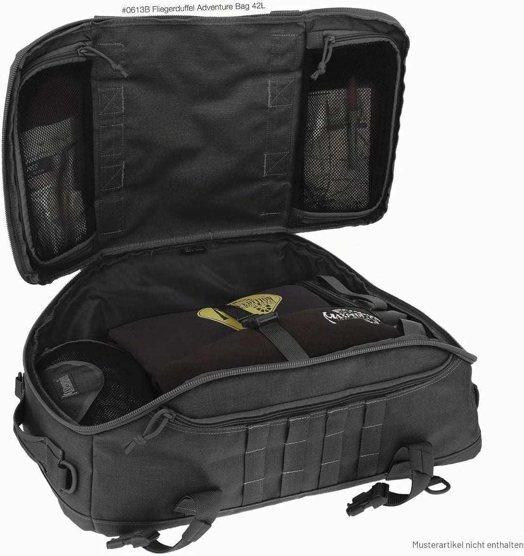 Maxpedition Reisetasche Fliegerduffel Adventure, 37 l 61 in Schwarz, 61 in Schwarz