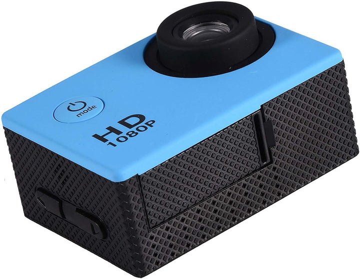 Action-Kamera, 7 Farben, DV-Camcorder, 1080P HD, 2,0-Zoll-Bildschirm mit Gehäuse, Fahrradhalterung f
