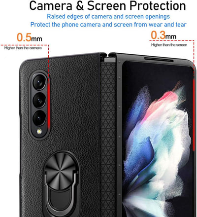 COQUE Galaxy Z Fold 4 Hülle, Schlanke All-Inclusive Handyhülle mit Klappständer, Faltbare Handyhülle