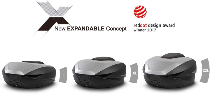 Expandable Top Case SH59X Aluminium Single, Single