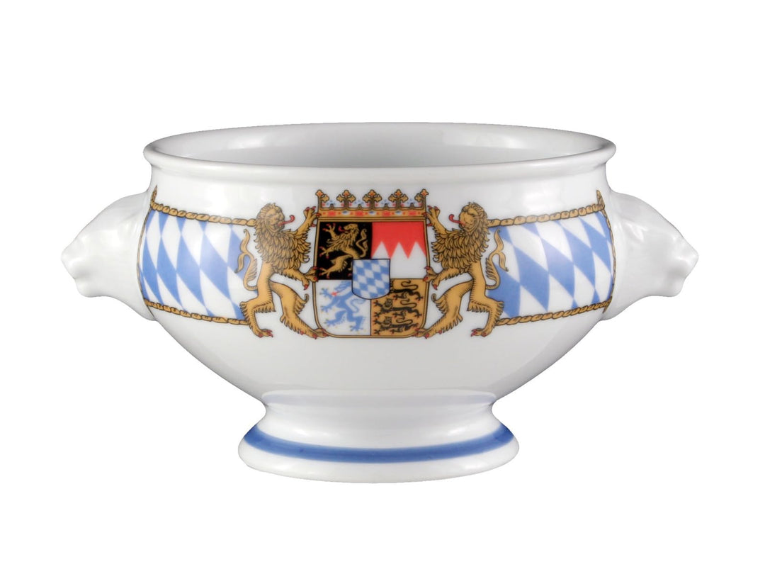 Seltmann Weiden 001.455849 Compact Bayern Löwenkopfterrine 0,50 L, Blau/Weiss/Gelb/Rot