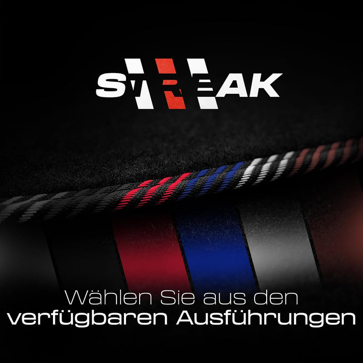MOTOS Standard Velours-Fussmatten passend für Audi A6 C4 1994-1997 - Standard, Gewebt, Rot fussmatte