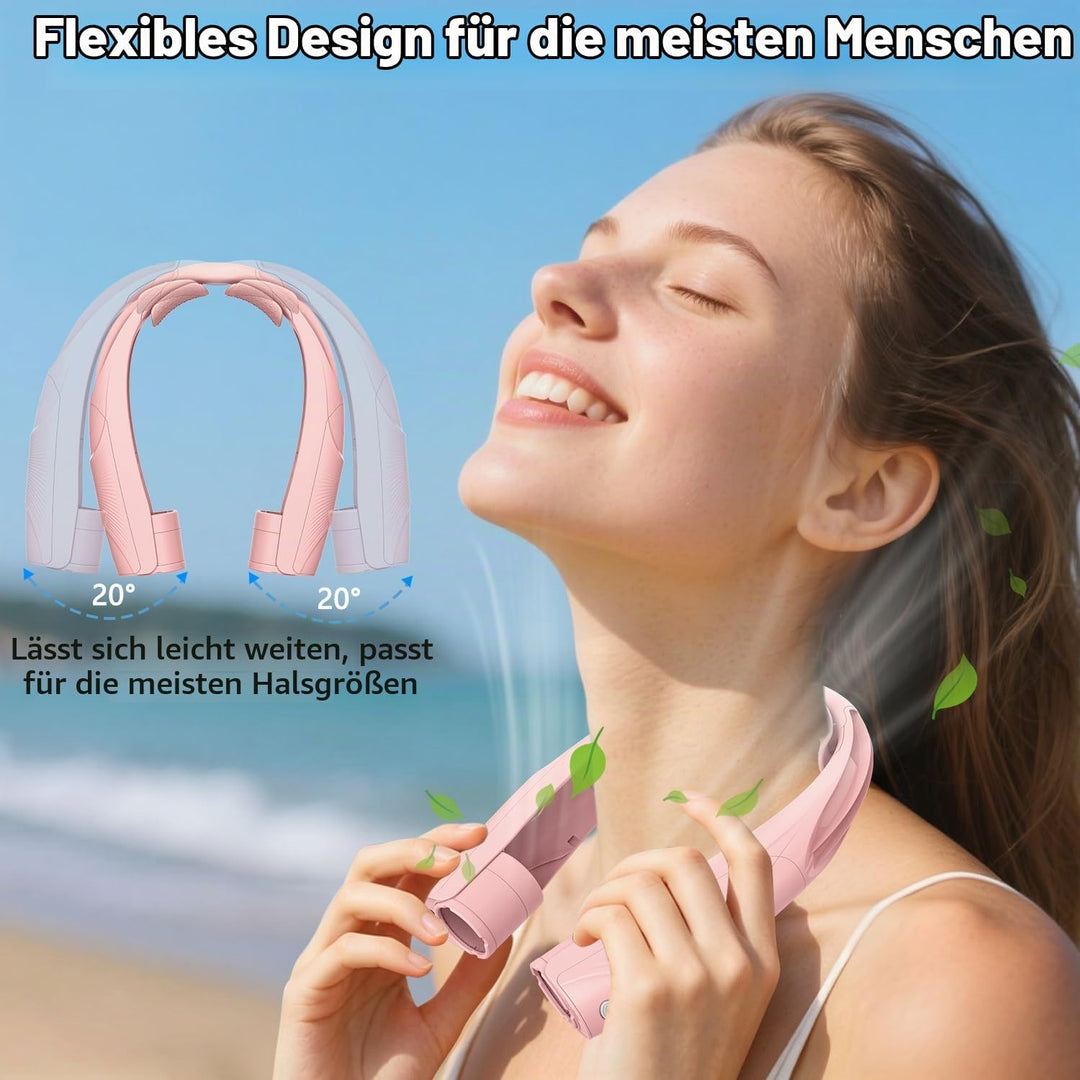 Nackenventilator, 6 Geschwindigkeiten Tragbarer Hals Ventilator, 6000 mAh (6-20 Std. ) Ventilator US