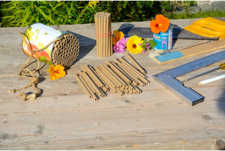 dobar® 22890e Pappröhrchen 450er Set - Füllung für Bienenhotels aus 100% recyceltem Altpapier - Wild