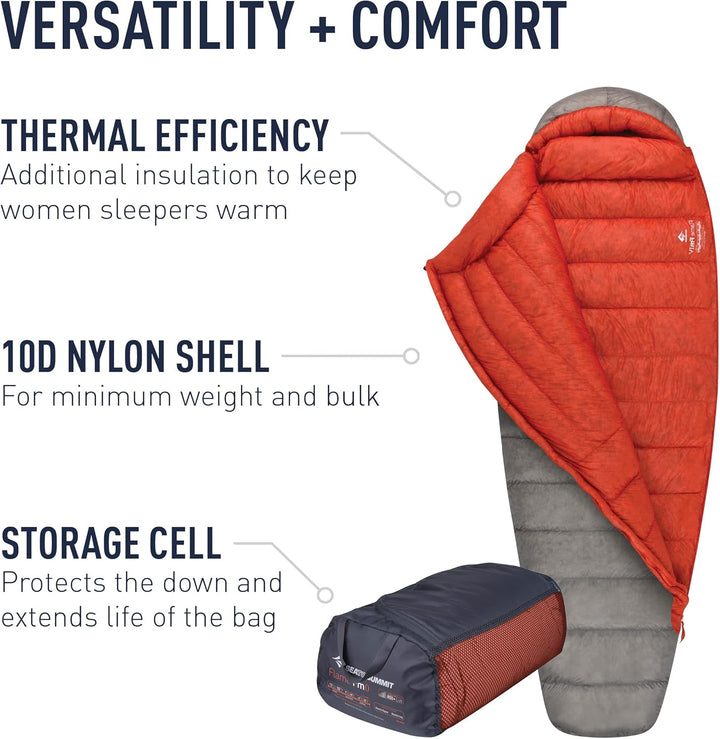 Sea to Summit Flame FmI +4 Grad - Daunen Damenschlafsack regular, regular