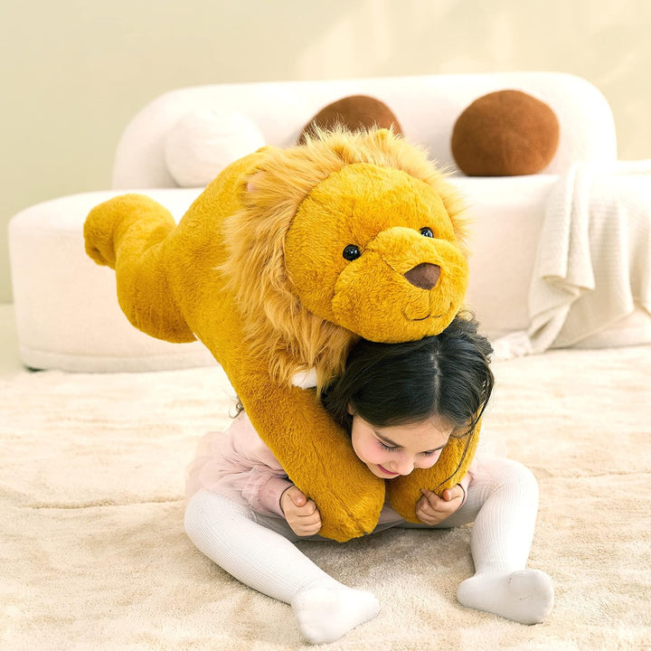 IKASA Gross Löwe Kuscheltier Riesen Stofftier,Gross Plüschtier Riesige Plüsch Spielzeug 78cm Flausch