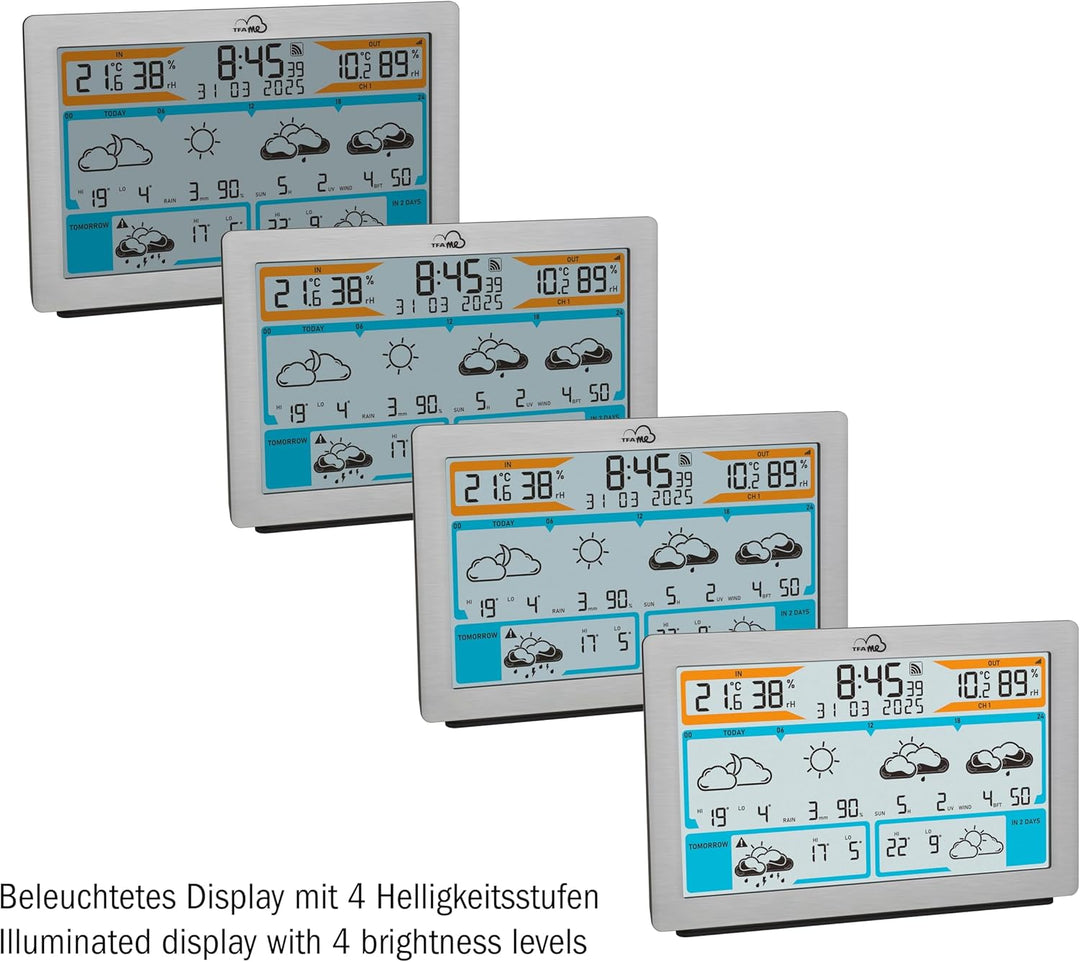 TFA Dostmann WLAN Wetterstation TFA.me ID-02, 35.8100, Profi-Wettervorhersage durch wetter.com 3 bis