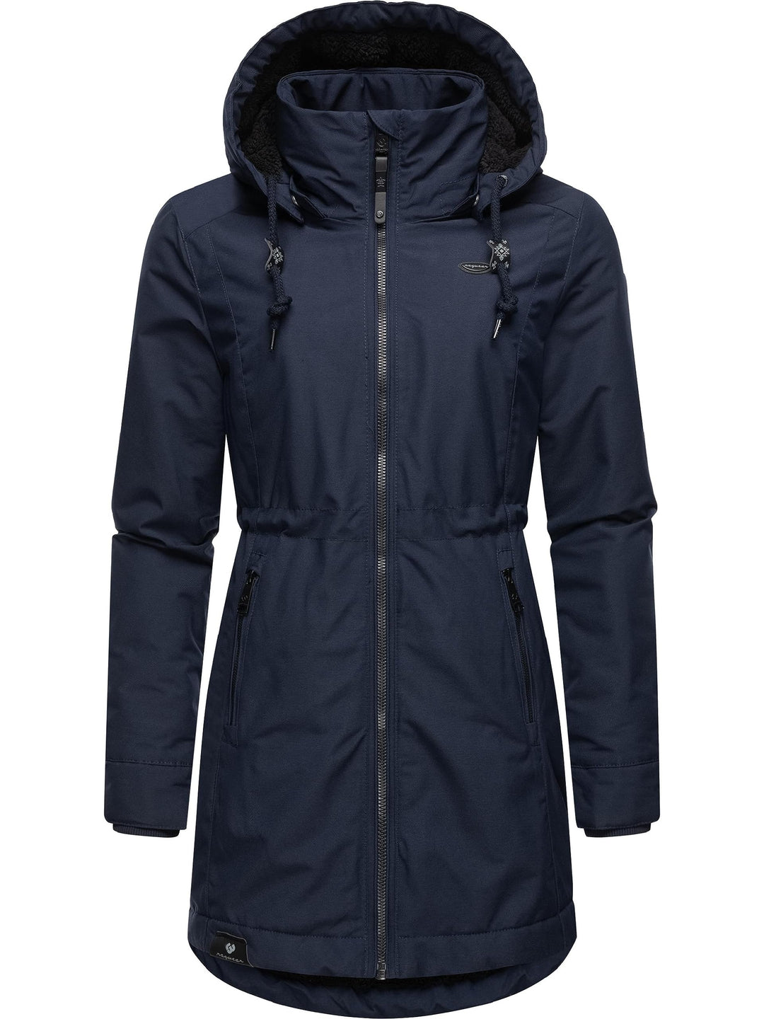 Ragwear Damen Wintermantel Warmer Parka lang wasserdicht mit Abnehmbarer Kapuze Dakkota XS-6XL S Nav