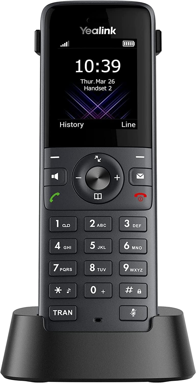 Yealink W73P DECT IP Telefon System (W70B Basis + W73H Handset) Schwarz W73P (Basis W70B und W73H Mo