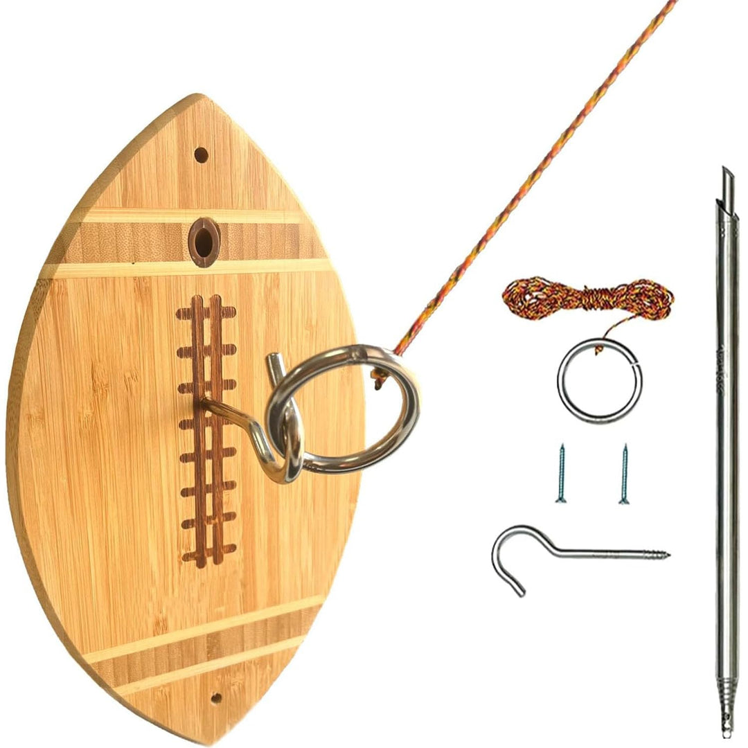 Deluxe Ringwurfspiel für Erwachsene, Indoor oder Outdoor Haken und Ring Spiel, Fussball Geschenke fü