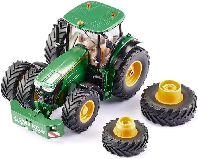 siku 6736, John Deere 7290R Traktor, Inkl. Fernsteuermodul, Grün, Metall/Kunststoff, 1:32, Ferngeste