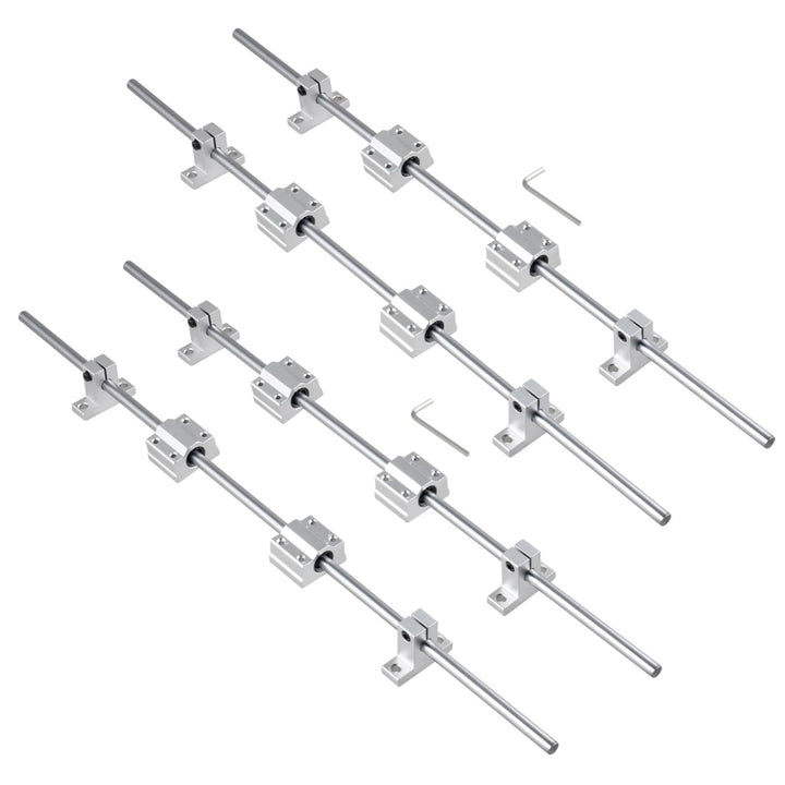 CNCMANS 4Stück 350mm Linearwelle Ø8mm Linearführung 350mm Linearführungen Präzisionswelle mit 8Stück