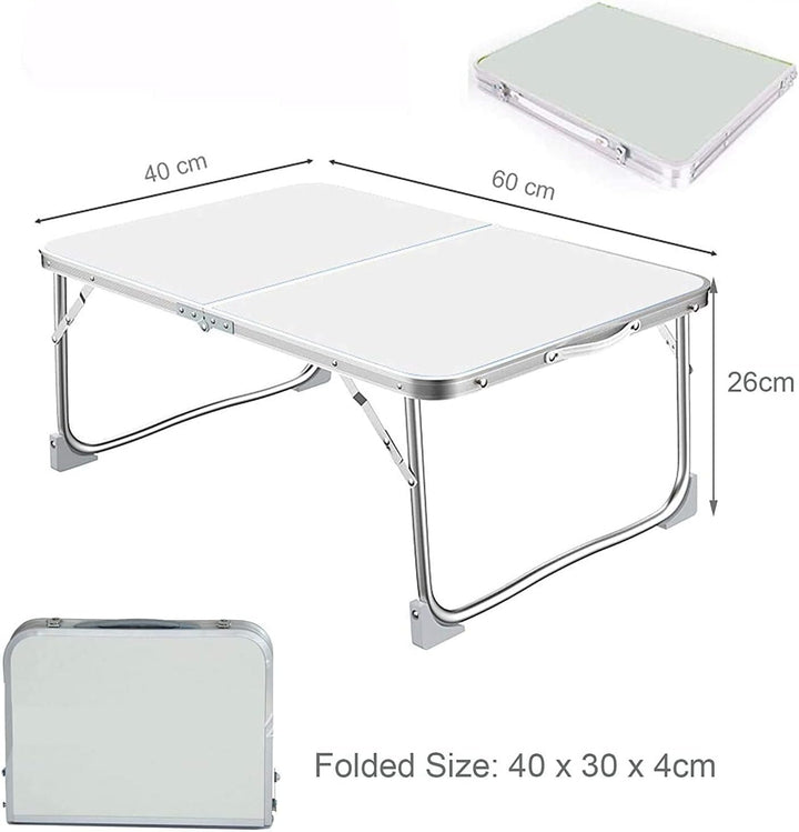 Laptop-Schreibtisch, Bett-Tablett, Tisch mit Griff, Aluminium, faltbar, tragbar, Picknicktisch, Note