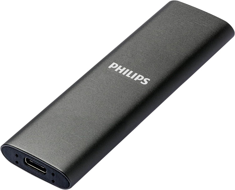 Philips Draagbaar Externe SSD 500 GB- Ultra Slanke SATA Ultra Speed USB- C - USB, snelheid tot 540 M