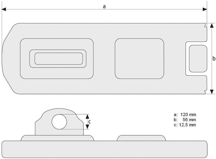 ABUS Diskus Überfalle 140/120 - Vorrichtung für Vorhängeschlösser - für einschlagende Türen - 33716