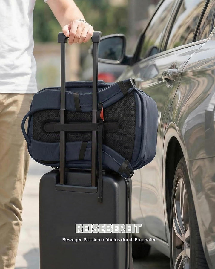Tolaccea Business Laptop Rucksack 32L, Reiserucksack mit 15,6 Zoll stosssicherer EVA-Laptoptasche,Ha
