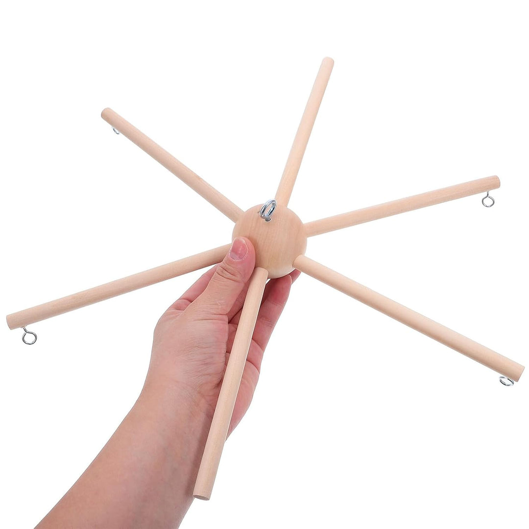 Holz Mobile Rahmen DIY Windspiel Halterung Babyzimmer Hängender Spielzeugständer Stabiler Holzrahmen