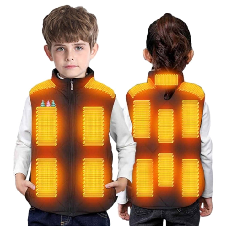 Kinder Beheizte Weste, Beheizbare Jacke Kinder, Junge USB wiederaufladbar Beheizbare Kleidung Winter
