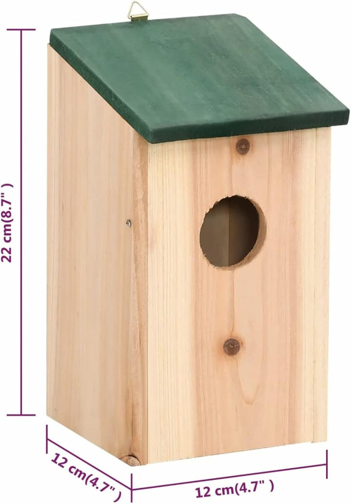 Gecheer Vogelhäuser 8 STK. Holz 12x12x22 cm