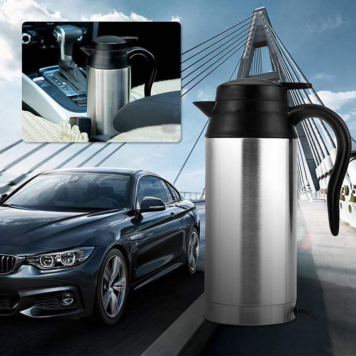 Wasserkocher Auto, 750ml 12v Elektrischer Wasserkocher, Reise Wasserkocher Edelstahl, mit Zigaretten